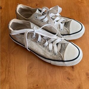 #20 All Star Converse Glittery Silver Unisex  Sneaker Shoes 6